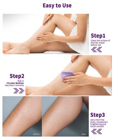 VANWIN Crystal Hair Eraser - Painless Hair Removal Tool for Women and Men - Reusable Skin Exfoliator - Portable Epilator - Purple - Buy Online on GoSupps.com