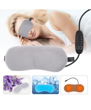 Cagogo 2 in 1 USB Electric Heating Hot Compress Eye Mask Multifunctional Ice Compress Eye Mask Eye Relaxation Physiotherapy Eye Protector Gray