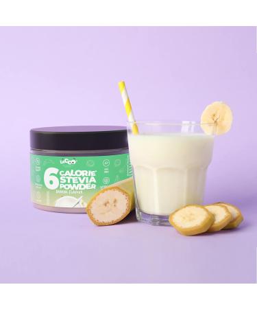 Locco Flavour Powder 200g | Low Calorie Vegan Keto Powder | 6 Calories, 0g Fat per serving | Stevia, Sugar-free | Natural Banana Aroma - Buy Online on GoSupps.com