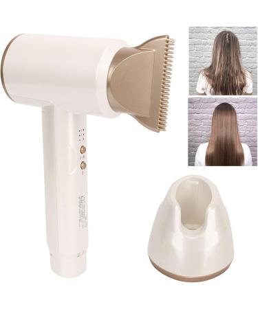 Cordless Hair Dryer Portable Hair Dryer 3 Gears Adjustable Powerful Cold Hot Rechargeable Hair Dryer with Base and Removable Air Outlet for Home Travel - Buy Online on GoSupps.com