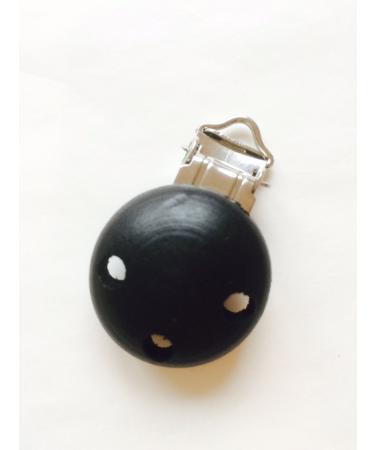 Pacifier clip for pacifier chain to make yourself in 8 different colors clip for pacifier chain (black)