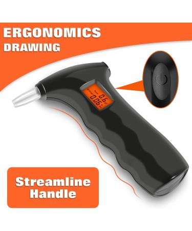 Seven-first Professional-Grade Accuracy Breathalyzer  Portable Alcohol Tester with LCD Digital Display for Personal  Home or Party Use with 5 Mouthpieces  7 - Buy Online on GoSupps.com