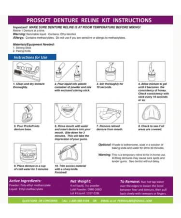 Denture Reline Kit - ProSoft Reliner for Loose Dentures (Pack of 6) - Buy Online on GoSupps.com