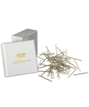 Haarly loved 50 mini hair clips hair needles bobby pins short beige for blonde hair 3.4cm small in pink box (box color: white) - Buy Online on GoSupps.com