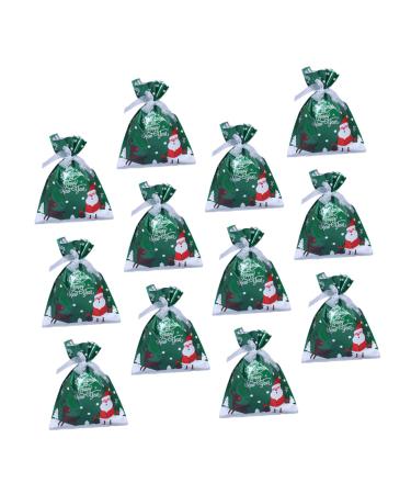 LALAFINA 1 Set Boxes Candy Bag Cello Christmas Drawstring Bags Candy Pouch Snowflake Storage Bag