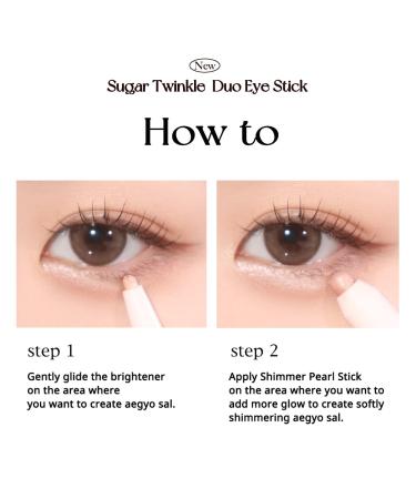 Peripera SUGAR TWINKLE DUO EYE STICK (01 DEWY NUDE) - Long-Lasting Shimmer for Effortless Glamour - Buy Online on GoSupps.com