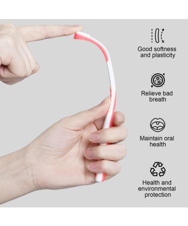 GNCLOUD Tongue Scraper Set - 4 Pcs | Tongue Cleaner Brushes for Adults | Oral Care for Fresh Breath & Mouth Health - Buy Online on GoSupps.com