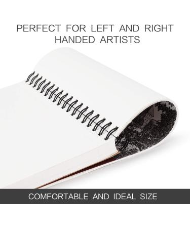 Bachmore Sketchpad 9x12 Inch | 100 Sheets, 68lb | Spiral Bound Sketch Book for Artists | Marker, Colored Pencil, Charcoal Sketching | Burgundy 9x12 - Buy Online on GoSupps.com