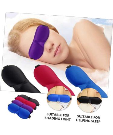 Hemoton 4pcs Blackout Sleep Masks for Uninterrupted Sleep - Nap Blindfold Eyeshade Set for Travel - Polyester Cloth Material - Buy Online on GoSupps.com