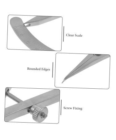 HOMSFOU Orbital Measuring Device Brow Mapping Ruler Eyelid Measuring Rulers Eyebrow Caliper Eyebrow Stencil Ruler Steel Dental Caliper Vernier Caliper Instrument Cosmetic Stainless Steel - Buy Online on GoSupps.com