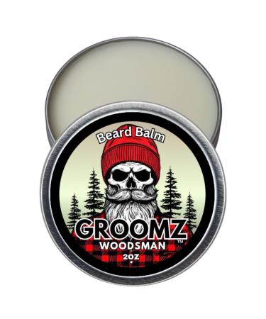 GROOMZ Beard Grooming Kit - Signature Oil Balm Comb Brush & Scissors (Woodsman) | Premium International Shipping - Buy Online on GoSupps.com