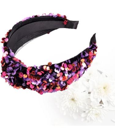 1pc Turban Headband Fabric Bandanas for Women Hair Ties for Women Knot Headband Vintage Headband Hair Hoops with Cross Womens Bandana Sequined Hair Hoop Miss Fish Scales Mermaid - Buy Online on GoSupps.com