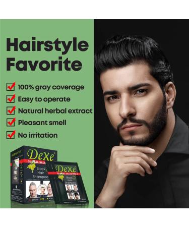 10 PCS Black Hair Shampoo Dye - Instant Easy Use Natural Ingredients | Long-Lasting Black Color for Men & Women - Buy Online on GoSupps.com