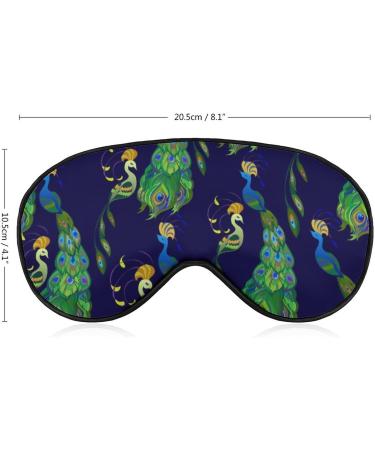 Peacock Design Sleep Mask | Adjustable Strap Eye Cover for Men and Women | Blocks Light for Restful Sleep and Travel - Buy Online on GoSupps.com