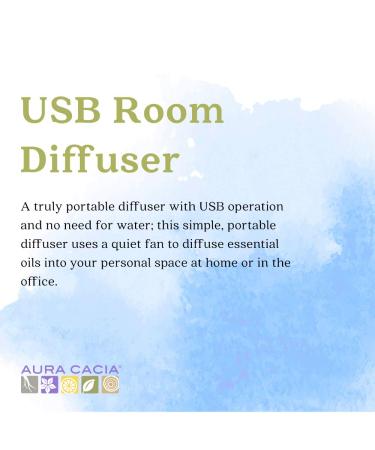 Aura Cacia USB Room Diffuser - No Water Needed, Includes 5 Replacement Wicks | Essential Oil Diffuser - Buy Online on GoSupps.com
