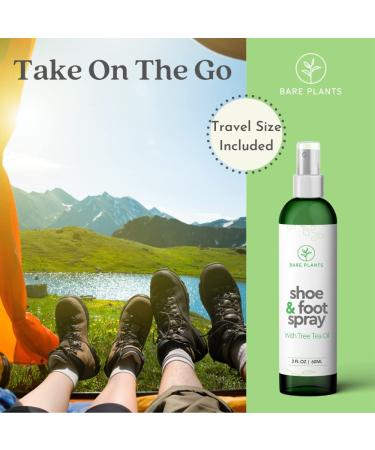 Bare Plants Tea Tree Shoe Deodorizer Spray - 2 Pack Natural Foot Odor Eliminator for Boots, Sneakers, and Loafers - Buy Online on GoSupps.com