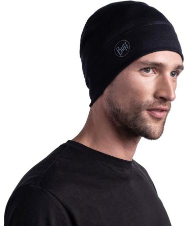 Buff Unisex Solid Black Merino Lightweight Beanie | Versatile Warmth & Style | International Shipping Available - Buy Online on GoSupps.com