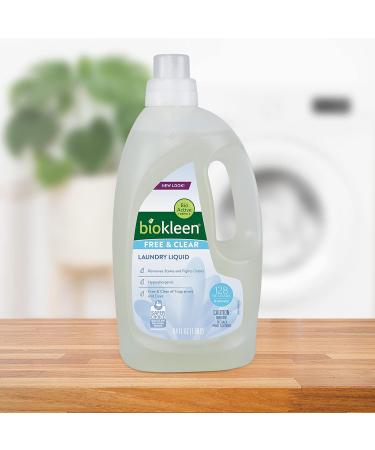 Biokleen Eco-Friendly Laundry Detergent Liquid - Concentrated Non-Toxic Unscented 64 oz (128 HE Loads) | Plant-Based & Free of Artificial Fragrance - Buy Online on GoSupps.com