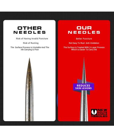 CNC Tattoo Cartridges Needles with Membrane - 5Pcs Disposable Mixed Sizes 1003RL 1209RS 1215RM 1209RL 1007RLT EN04-SYZ - Buy Online on GoSupps.com