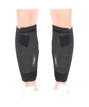 Hobrave Calf Brace Shin 2 Pack - Compression Wrap for Torn Calf Muscle Pain Relief - Adjustable Support for Men and Women - XXX-Large - Buy Online on GoSupps.com