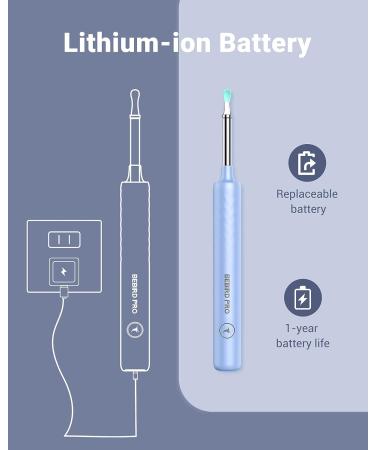 BEBIRDPRO Ear Wax Removal Tool with 6 LED Lights and Intelligent Temperature Control - T15 PRO X3 (Blue) - Buy Online on GoSupps.com