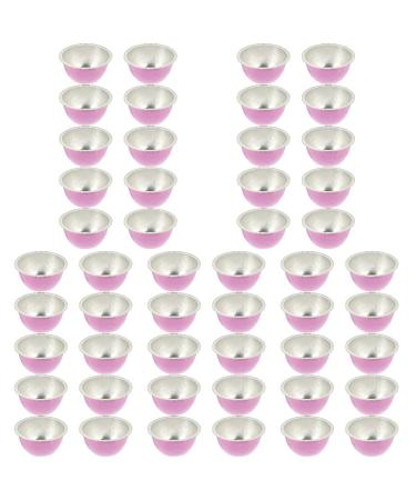 Frcolor 50 pieces for melting wax wax shell to removal of hair removal melting shell made of aluminum beeswax melting pot soapggß pot aluminum film heating chocolate 8.3x8.3cmx5pcs pinkx5PCs