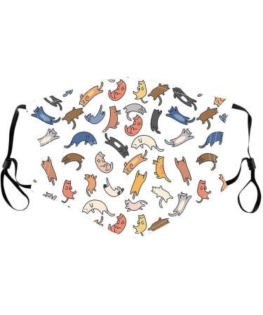 5PC Kids Face_Masks Washable Cute Printed Cloth Face Mask for Kids Girls Boys Cotton Masks for Children Face Cover Protection - Buy Online on GoSupps.com