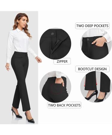 HISKYWIN Women's Stretch Dress Pants 29'' Inseam XX-Large Black - Comfy Office Business Slacks with Pockets - Buy Online on GoSupps.com