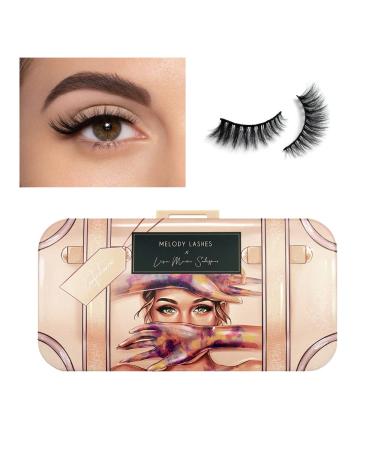 Melody Lashes Lisa Marie Schiffner eyelashes natural eyelashes ultra fluffy lashes in premium quality up to 15x reusable vegan (confidence)