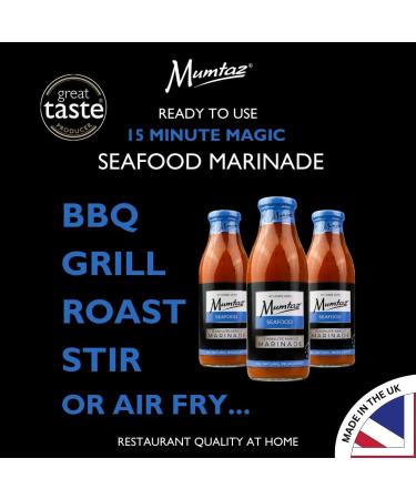Mumtaz SEAFOOD Marinade Sauce - Pack of 3x500g 15 Minute Magic Marinade Medium Spiced BBQ-Grill-Roast-Stir or Air fry All Natural Ingredients Gluten Free Vegan Friendly. - Buy Online on GoSupps.com