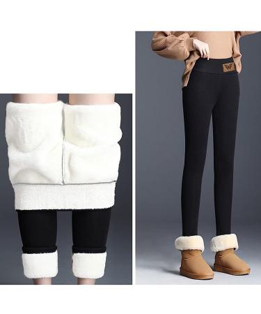 Jsaierl Fleece Lined Winter Warm Leggings for Women Girls - Black, X-Large - Buy Online on GoSupps.com