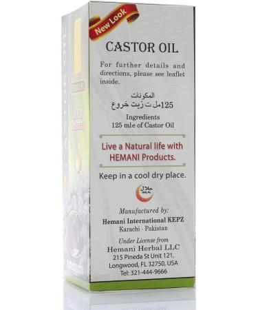 HEMANI Castor Oil 125mL - Pure Cold-Pressed Natural Moisturizer for Hair & Skin | Fast International Shipping - Buy Online on GoSupps.com