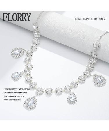 Florry Silver Crystal Wedding Headpiece - Bridal Hair Jewelry for Women and Girls - Buy Online on GoSupps.com
