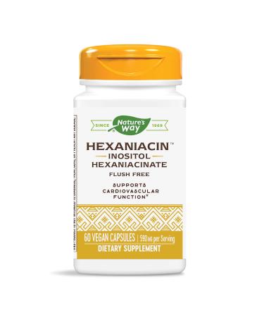 Nature's Way HexaNiacin 590 mg 60 Vegan Capsules
