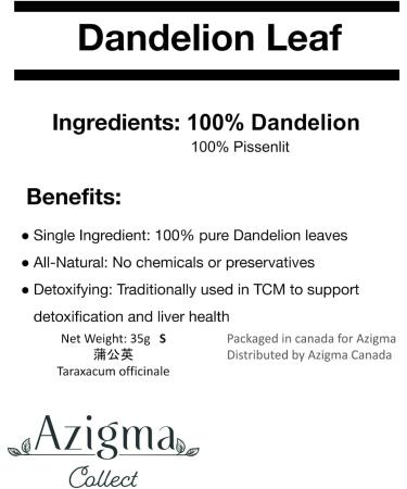 Dried Dandelion Leaves ( ) Loose Dandelion Tea Taraxacum Officinale Dried Dandelion Leaves for Brewing Traditional Tea Ingredient 35g - Buy Online on GoSupps.com