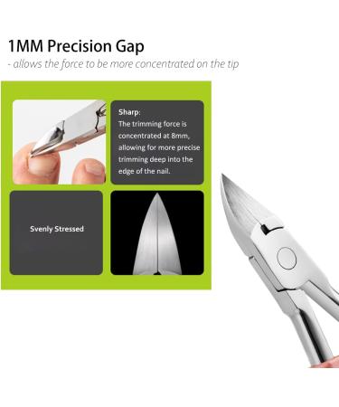 Nail Clippers for Thick Nails Stainless Steel Heavy Duty Toe Nail Clipper Dead Skin Trimmer for Men Seniors Black - Buy Online on GoSupps.com