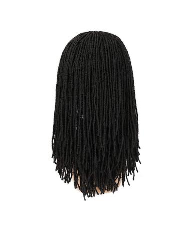 Lady Miranda Black Dreadlock Headband Wig for Women and Men - Medium Twist Afro Synthetic Dreadlock Wig - Buy Online on GoSupps.com