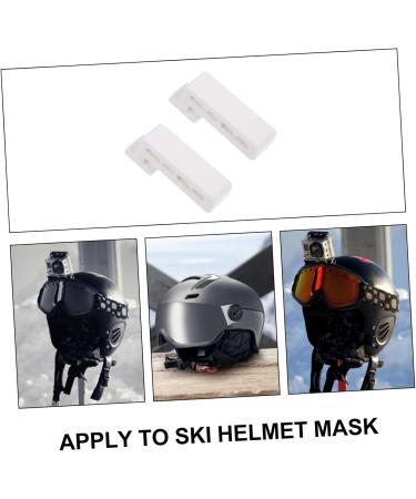 Minkissy Helmet Mask Hooks | Black Clips for Ski & Bike Helmets | Durable PVC Mask Holders for Outdoor Use | 4x2x1cm - Buy Online on GoSupps.com
