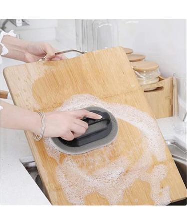 Emery Sponge Kitchen Pot Brush Emery Sponge Brush with Handle Kitchen Pot Brush Rust Cleaning Tool Emery Sponge Brush Eraser Scrub Sink Pot Dish Scrubber Bathroom Cleaning Brush Brown - Buy Online on GoSupps.com