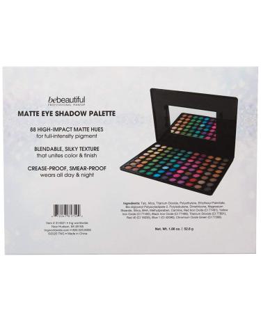 Bebeautiful Professional 88-Color Matte Eyeshadow Palette with Applicators - Buy Online on GoSupps.com
