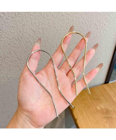 Yheakne Gold U-Shaped Hair Pin - Vintage Metal Hair Stick for Women and Girls - Buy Online on GoSupps.com