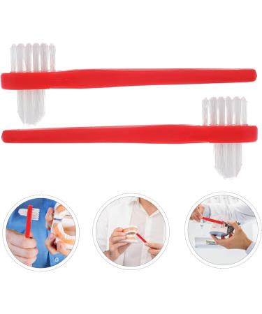 Hapinary 4-Piece Dental Care Set | False Toothbrush Retainers & Cleaning Tools for Dentures & Braces | Travel-Friendly Double-Headed Brushes - Buy Online on GoSupps.com