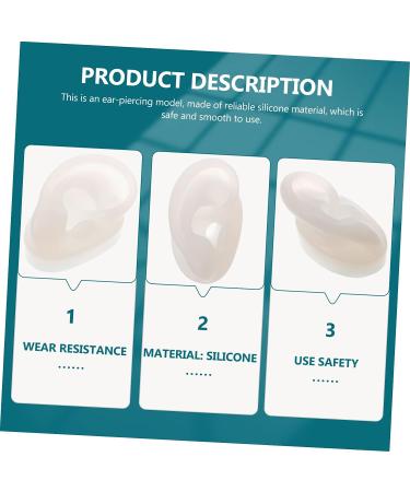 Silicone Human Ear Model for Puncture Training Practice - Transparent 2 6X4.5CM - Buy Online on GoSupps.com