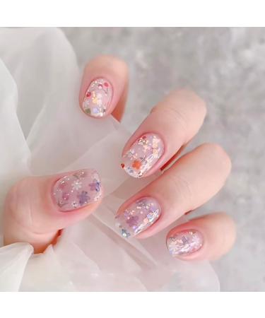 Semi Cured Gel Nails Strips 20 Stickers Nail Wraps Soft Self-Adhesive Gel Nail Stickers Salon-Quality Gel Nail Strips for Nails French Tip Manicure UV/LED Lamp Required (Garden-271) - Buy Online on GoSupps.com
