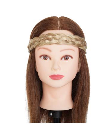 Tess Braided Hair Band Tie | Adjustable Hair Headband for Women | 3.8cm Wide Light Gold Blonde Extensions - Buy Online on GoSupps.com