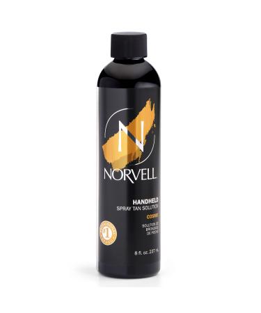 Norvell Spray Tan Solution  Cosmo  Blend of Warm Brown & Cool Violet-Brown Undertones  8 fl. oz. - Long-Lasting  Handheld Self-Tanning Spray with Tomato Seed Extract  Aloe Leaf 8 Fl Oz (Pack of 1) Cosmo