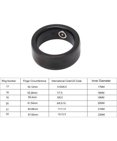 Waterproof Ceramic Smart Ring | BT Connection Health Tracker with Heart Rate Sleep Monitor and More - Universal for Cell Phones (Black No. 22) - Buy Online on GoSupps.com