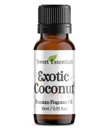 Exotic Coconut 10ml (0.35fl oz) Premium Fragrance Oil Aromatherapy Diffuser Crafts Soap Home Scents Bath & Body DIY Parfum and Much More. Versatile & Long-Lasting by Sweet Essentials