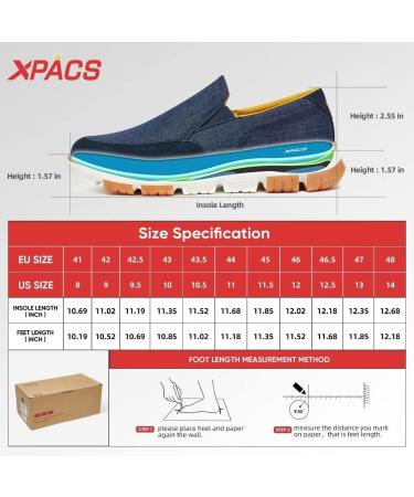 XPACS Plantar Fasciitis Slip On Shoes for Men - Arch Support Loafers for Heel Pain Relief - Buy Online on GoSupps.com