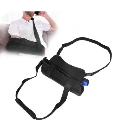 Shoulder Brace & Abduction Sling - Rotator Cuff Support & Immobilizer for Arm Injury - Adjustable Black Arm Sling - Buy Online on GoSupps.com